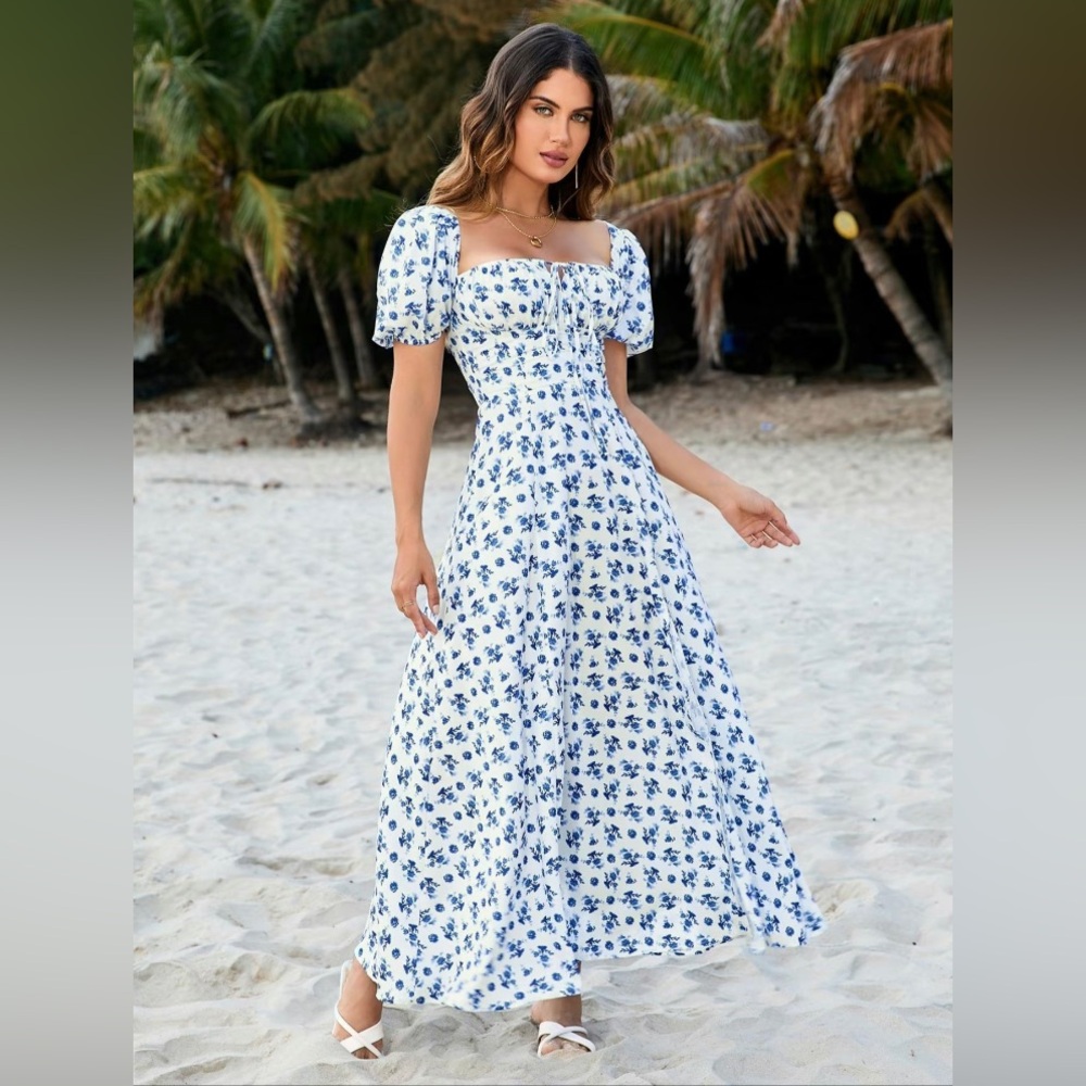 Ditsy Floral A-line Dress/Women’s Milkmaid Dress